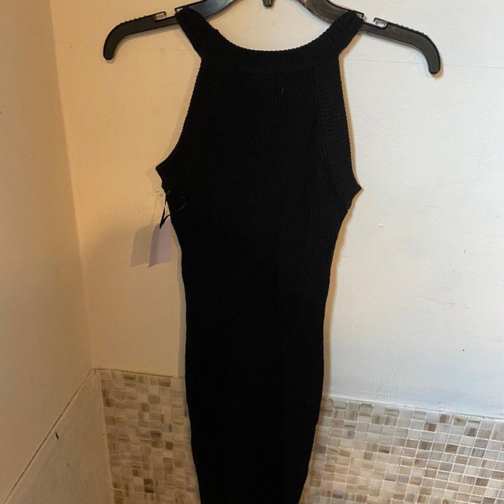 Black knit dress (sz s)